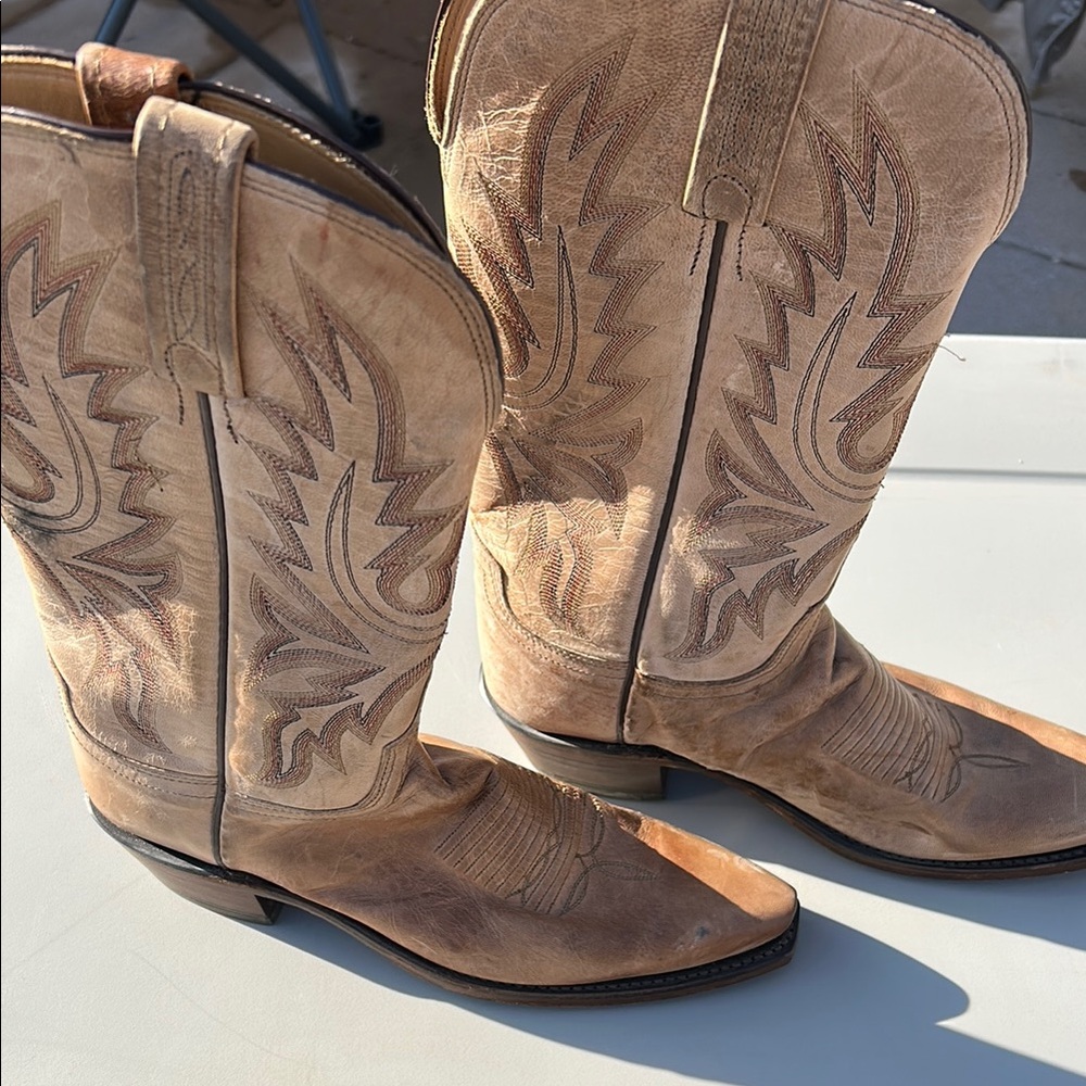 Lucchese Tan Heeled Boots